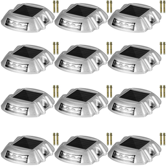 VEVOR Driveway Lights 12-Pack Solar Driveway Lights Bright White with Screws Solar Deck Lights Outdo
