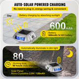VEVOR Driveway Lights 16-Pack, Solar Driveway Lights with Switch Button, Solar Deck Lights Waterproof, Wireless Dock Lights 6 LEDs for Path Warning Garden Walkway Sidewalk Steps, LED Bright Blue - Side View