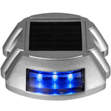 VEVOR Driveway Lights 16-Pack, Solar Driveway Lights with Switch Button, Solar Deck Lights Waterproof, Wireless Dock Lights 6 LEDs for Path Warning Garden Walkway Sidewalk Steps, LED Bright Blue - Extra Image