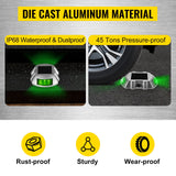 VEVOR 8-Pack Solar Driveway Light LED Road Markers Green for Garden Pathway - Side View