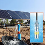 VEVOR Solar Water Pump, DC 277W Submersible Deep Well Pump, Max Flow 2.1 m?/H, Max Head 83 m, Max Submersion Depth 20 m, Solar Powered Water Pump for