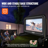 VEVOR Inflatable Movie Screen, 14 FT Inflatable Projector Screen for Outside with Blower and Carrying Bag, Front/Rear Projection, Oxford Fabric Blow Up Screen for Outdoor Parties Backyard Movie Night - 45-Degree Angle