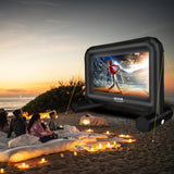VEVOR Inflatable Movie Screen, 14 FT Inflatable Projector Screen for Outside with Blower and Carrying Bag, Front/Rear Projection, Oxford Fabric Blow Up Screen for Outdoor Parties Backyard Movie Night - Low Angle
