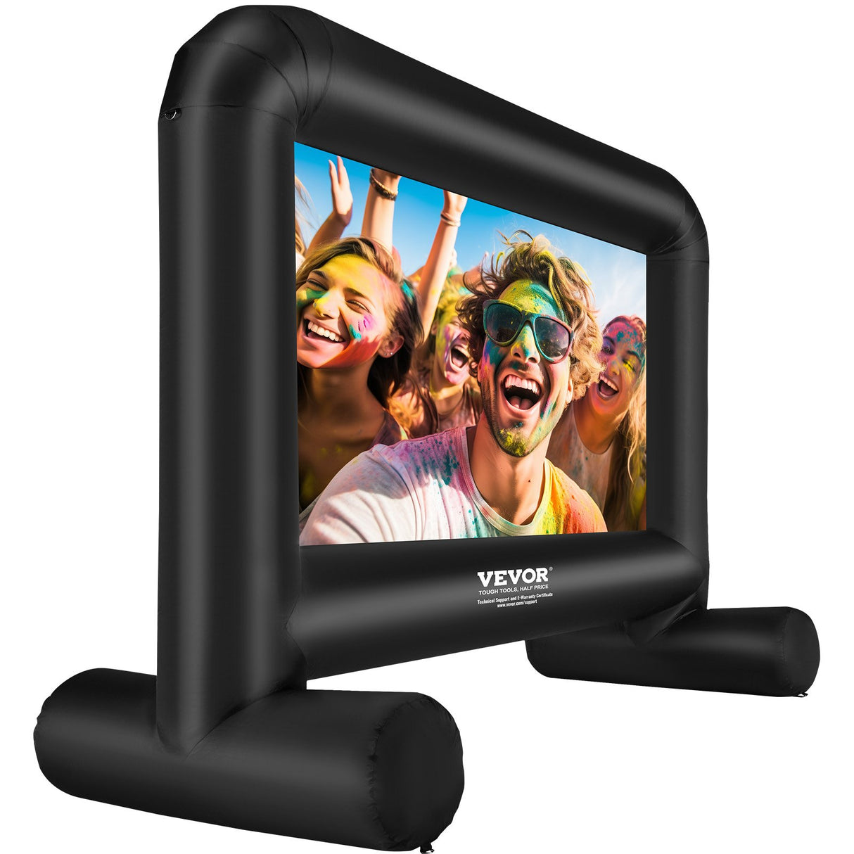 VEVOR Inflatable Movie Screen, 14 FT Inflatable Projector Screen for Outside with Blower and Carrying Bag, Front/Rear Projection, Oxford Fabric Blow