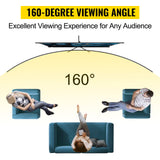 VEVOR Tripod Projector Screen with Stand 80 inch 16:9 4K HD Projection Screen Stand Wrinkle-Free Height Adjustable Portable Screen for Projector