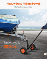 VEVOR Trailer Dolly, 600lbs Tongue Weight Capacity, Carbon Steel Trailer Mover with 1-7/8 in Hitch Ball and 10 in Solid Tires, Portable Tow Dolly for Moving Car RV Boat Trailer - Front View