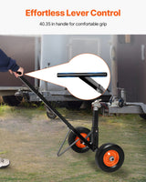 VEVOR Trailer Dolly, 600lbs Tongue Weight Capacity, Carbon Steel Trailer Mover with 1-7/8 in Hitch Ball and 10 in Solid Tires, Portable Tow Dolly for Moving Car RV Boat Trailer - Rear View