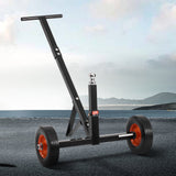 VEVOR Trailer Dolly, 600lbs Tongue Weight Capacity, Carbon Steel Trailer Mover with 1-7/8 in Hitch Ball and 10 in Solid Tires, Portable Tow Dolly for Moving Car RV Boat Trailer - Low Angle