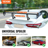 VEVOR Universal Rear Spoiler GT Style Adjustable Trunk Wing Car Racing 43.3'' - Front View
