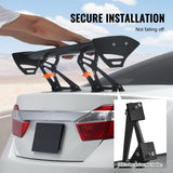 VEVOR Universal Rear Spoiler GT Style Adjustable Trunk Wing Car Racing 43.3'' - Rear View