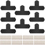 VEVOR Black T Mending Plate T-shape 8 PCs 6" Flat Connector Post to Beam Bracket