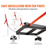 VEVOR 49" Hay Spear, Bale Spears 1360kg Loading Capacity, Skid Steer Loader Tractor Bucket Attachment with 2pcs 17.5" Stabilizer Spears and 60" Chain,