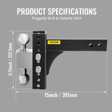 VEVOR Adjustable Trailer Hitch, 6