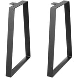 VEVOR 406.4MM Trapezoid Steel Table Legs, Replacement Furniture Legs Set of 2 for DIY Coffee Tables, Modern Desks, Bench, Night Stands, Sofa, Max Load 181.4KG Heavy Duty, Quick Instalation Legs Black - Extra Image
