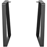 406.4MM Trapezoid Steel Table Legs, Replacement Furniture Legs Set of 2 for DIY Coffee Tables, Modern Desks, Bench, Night Stands, Sofa, Max Load 181.4KG Heavy Duty, Quick Instalation Legs Black