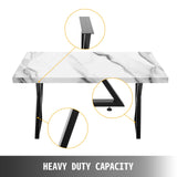 Metal Table Legs Set of 2 Dining Table Legs Black Desk Legs, 28 Height 20 Width Heavy Duty Bench Legs Zig Zag Style Coffee Table Legs Base Modern DIY Steel Table Legs