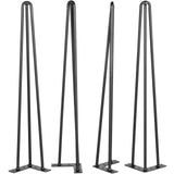 VEVOR Hairpin Table Legs 16 inch, Set of 4 DIY Desk Table Legs 3 Rods Heavy Duty