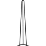 Hairpin Table Legs 24 inch Black Set of 4 Desk Legs Each 220lbs Capacity Hairpin Desk Legs 3 Rods for Bench Desk Dining End Table Chairs Carbon Steel DIY Table Legs Heavy Duty Furniture Legs