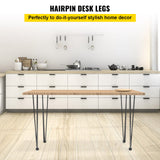 Hairpin Table Legs 34 inch Black Set of 4 Desk Legs Each 220lbs Capacity Hairpin Desk Legs 3 Rods for Bench Desk Dining End Table Chairs Carbon Steel DIY Table Legs Heavy Duty Furniture Legs