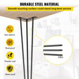 VEVOR Hairpin Table Legs 34 inch Black Set of 4 Desk Legs Each 220lbs Capacity Hairpin Desk Legs 3 Rods for Bench Desk Dining End Table Chairs Carbon Steel DIY Table Legs Heavy Duty Furniture Legs - Top-Down View