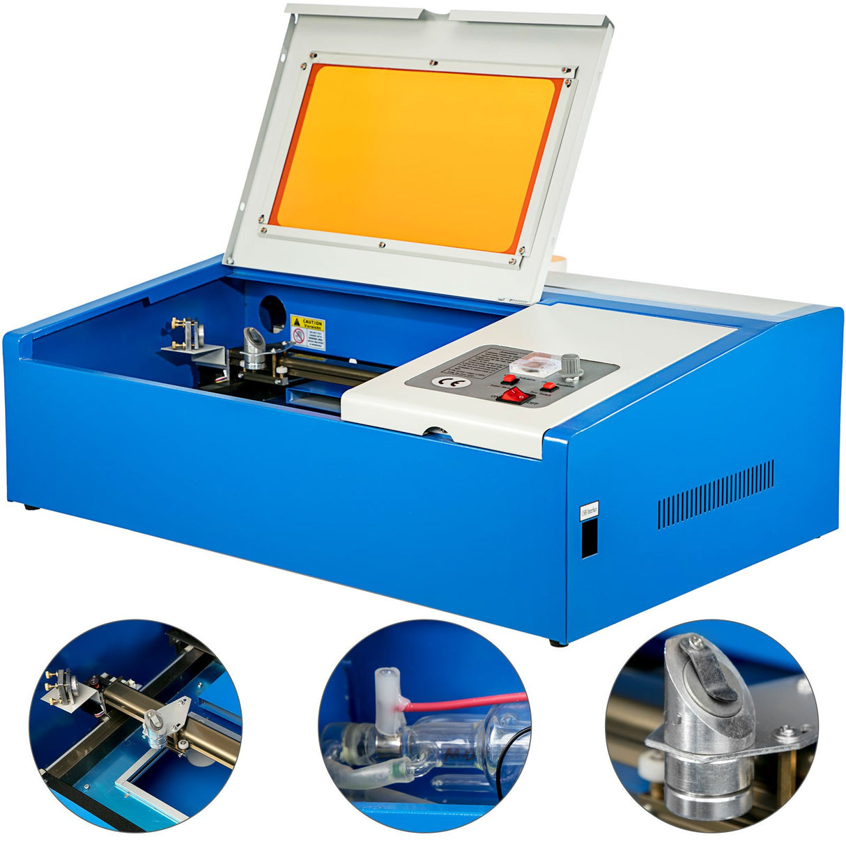 VEVOR 40W Co2 Laser 12" x 8" USB Port Laser Engraving Machine Air Exhaust Fan Laser Cutter High Precise Stepping Motor (40W CO2 Laser)