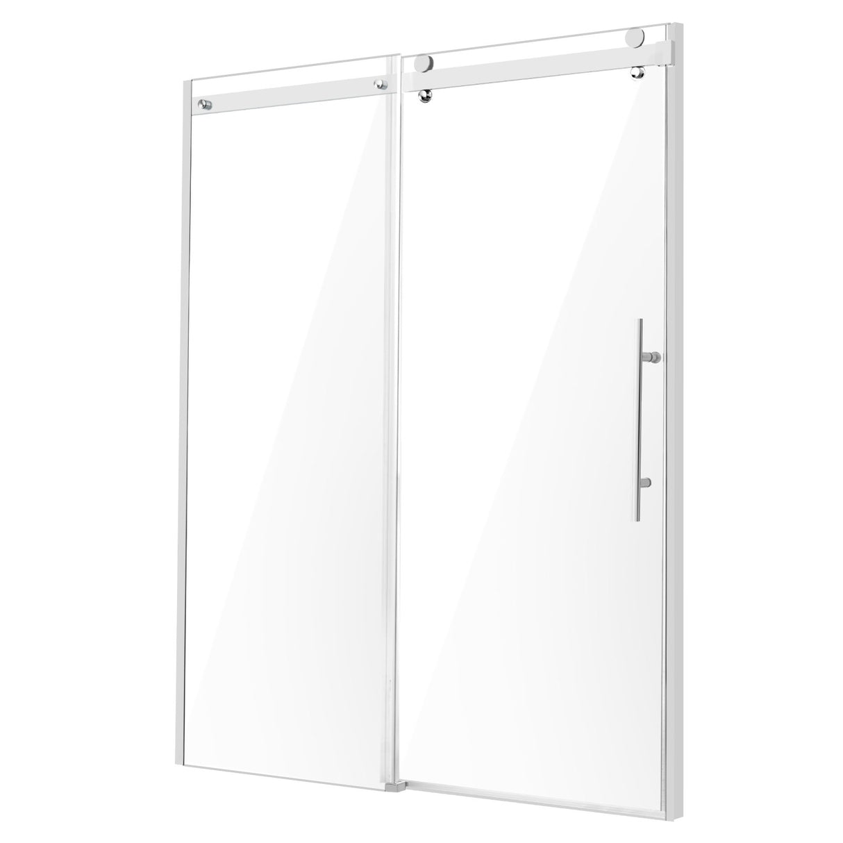 VEVOR Frameless Shower Door 58-59" x 75" SGCC Tempered Glass 5/16" Chrome