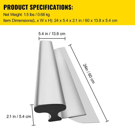 Drywall Skimming Blade Putty Knife 24inch Finishing Tool Stainless Steel, image 7