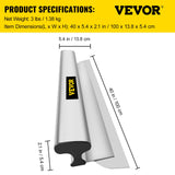 VEVOR Skimming Blade,40 inch Smoothing Knife, European Stainless Steel Construction Knife, Aluminum Blade Profile Smoothing Knockdown Spatula for Gyprock/Drywall/Wall-Board - Close-Up Angle