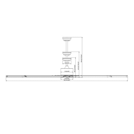 213 cm Ceiling Fan No Light, 6-Speed Remote Control, Aluminum 8-Blade, Reversible DC Motor, Modern Low, image 8