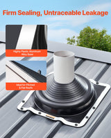 VEVOR 2 Pcs Metal Roof Pipe Flashing Boots Fit 170-355 mm Pipe High Temp EDPM - Top-Down View