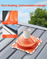 VEVOR 2 Pcs Metal Roof Pipe Flashing Boot Fit 170-355 mm Pipe High Temp Silicone - Top-Down View