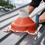 VEVOR 2 Pcs Metal Roof Pipe Flashing Boot Fit 170-355 mm Pipe High Temp Silicone - Low Angle