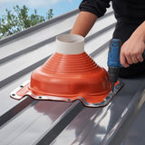VEVOR 2 Pcs Metal Roof Pipe Flashing Boot Fit 160-300 mm Pipe High Temp Silicone - Low Angle