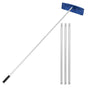 Snow Roof Rake, 60cm PP Plastic Blade, 1.18-5.55 m Adjustable Roof Snow Scraper with Wheels, Anti-Slip Handle Snows Removal Tool, Lightweight House Rooftop Rake for Leaves Debris Removal