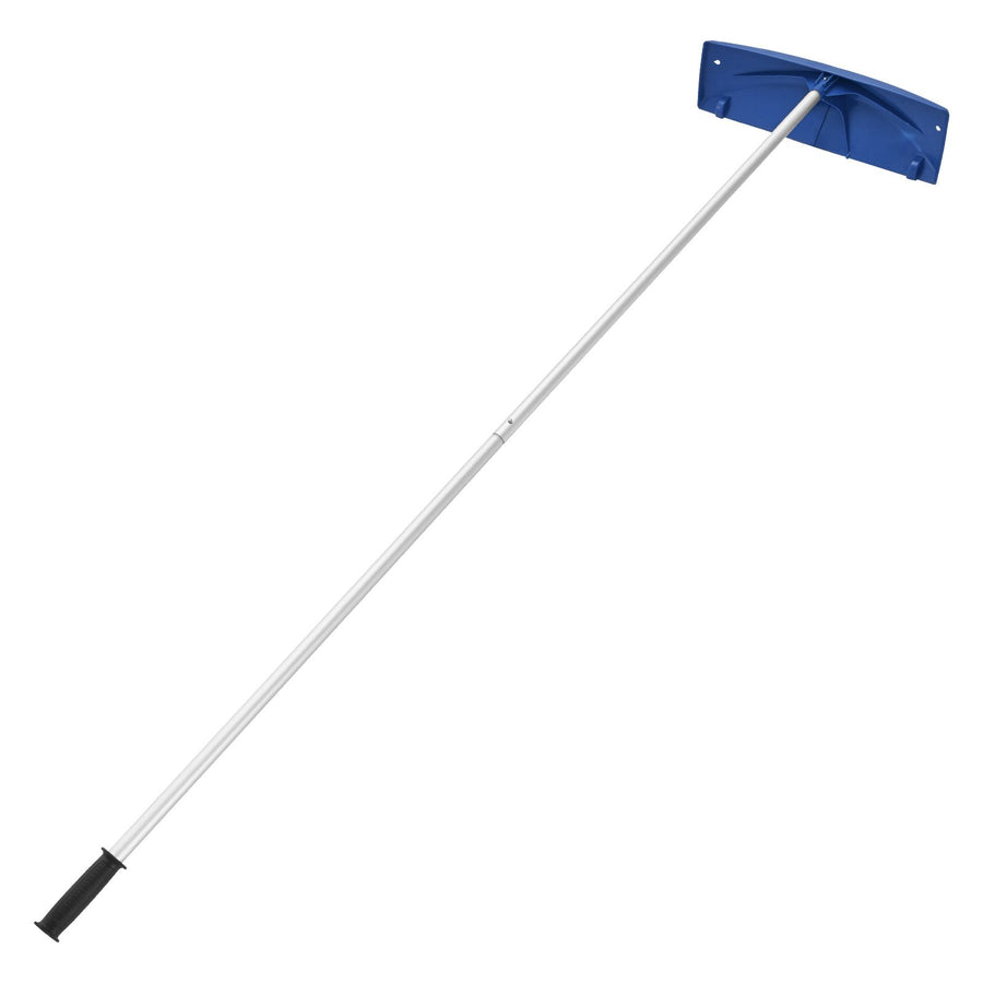 Snow Roof Rake, 60cm PP Plastic Blade, 1.18-5.55 m Adjustable Roof Snow Scraper with Wheels, Anti-Slip Handle Snows Removal Tool, Lightweight House Rooftop Rake for Leaves Debris Removal