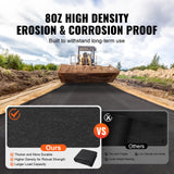 VEVOR Non-Woven Geotextile Fabric 10x100FT 8OZ Ground Cover Weed Control Fabric, 3.0 x 30.5 m