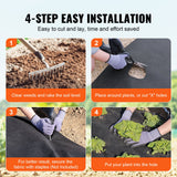 VEVOR Driveway Fabric, 1*50m Non Woven Geotextile Fabric, Heavy Duty Garden Weed Barrier Fabric, 4.43OZ Landscape Fabric, French Drains Drainage