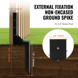 VEVOR Fence Post Anchor Repair Kit 6 Pack Inner Support Stakes Repair - Top-Down View