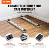 VEVOR Heavy Duty Furniture Appliances Rollers, 660 lbs Total Load, Extendable Appliance Rollers Mobile Washing Machine Base, Fridge Stand Dolly Movers for Refrigerators, Dryers, Dishwashers, White - Front View