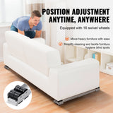 VEVOR Heavy Duty Furniture Appliances Rollers, 660 lbs Total Load, Extendable Appliance Rollers Mobile Washing Machine Base, Fridge Stand Dolly Movers for Refrigerators, Dryers, Dishwashers, White - Rear View