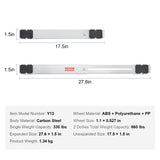 VEVOR Heavy Duty Furniture Appliances Rollers, 660 lbs Total Load, Extendable Appliance Rollers Mobile Washing Machine Base, Fridge Stand Dolly Movers for Refrigerators, Dryers, Dishwashers, White - Close-Up Angle