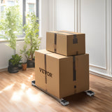 VEVOR Heavy Duty Furniture Appliances Rollers, 660 lbs Total Load, Extendable Appliance Rollers Mobile Washing Machine Base, Fridge Stand Dolly Movers for Refrigerators, Dryers, Dishwashers, White - Low Angle