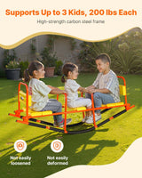 VEVOR Kids Seesaw 90 kg Capacity Metal Rocking Teeter Totter with Handles - Front View