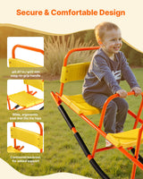 VEVOR Kids Seesaw 90 kg Capacity Metal Rocking Teeter Totter with Handles - Side View