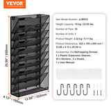VEVOR File Wall Rack Mesh Wall File Holder 1-Piece 10 Pockets for Office/School - Close-Up Angle