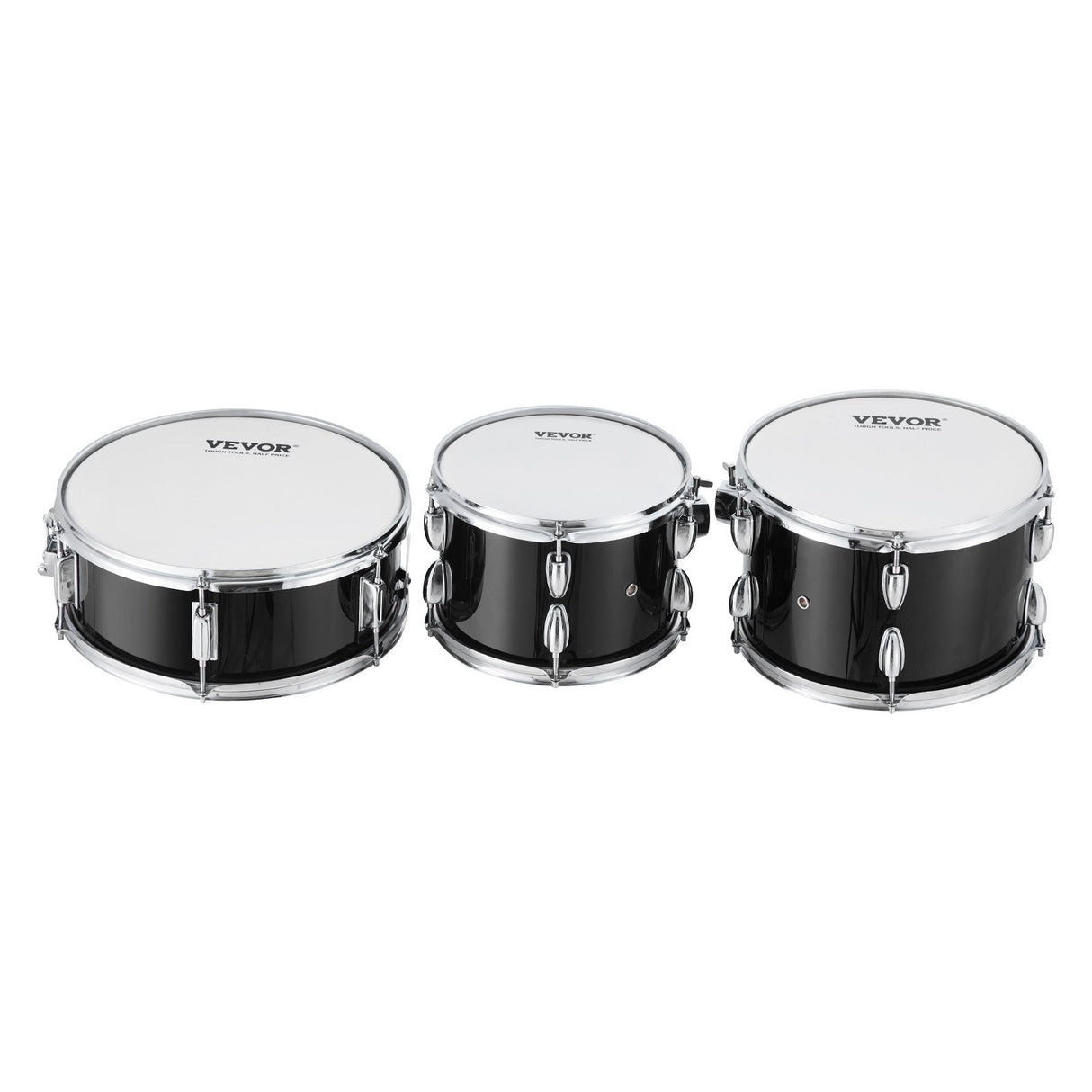 VEVOR Adult Drum Set, 5-Piece, 558.8 mm Complete Full Size Drum Kit with Bass Toms Snare Floor Drum Adjustable Throne Stands Cymbal Hi-Hat Pedal and Drumsticks, Beginner Drum Kit for Adults, Black