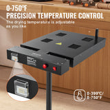 VEVOR Flash Dryer, 16 x 16 inch Flash Dryer for Screen Printing, 0-750℉ Temperature Control, High Power Silk Screen Printing Dryer with Height Adjustable Stand, 360° Rotation, T-Shirt Curing Machine - 45-Degree Angle