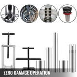 VEVOR Turbine Shaft, 6pcs Pump Stator Seal Ring Tools, Spring Compressor, Pump Puller Kit, Bushing Sizer Rotor Aligner, Pump Stator Seal Ring and Re-Sizer Kit for Thm700-R4 (Md8), 4L60, 4L60E, 4L70E - Rear View