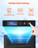 VEVOR Portable Car Refrigerator Freezer Compressor 15L Single Zone for Car Home - 45-Degree Angle