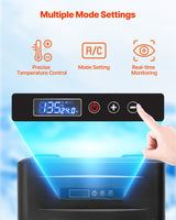 VEVOR Portable Car Refrigerator Freezer Compressor 20L Single Zone for Car Home - 45-Degree Angle